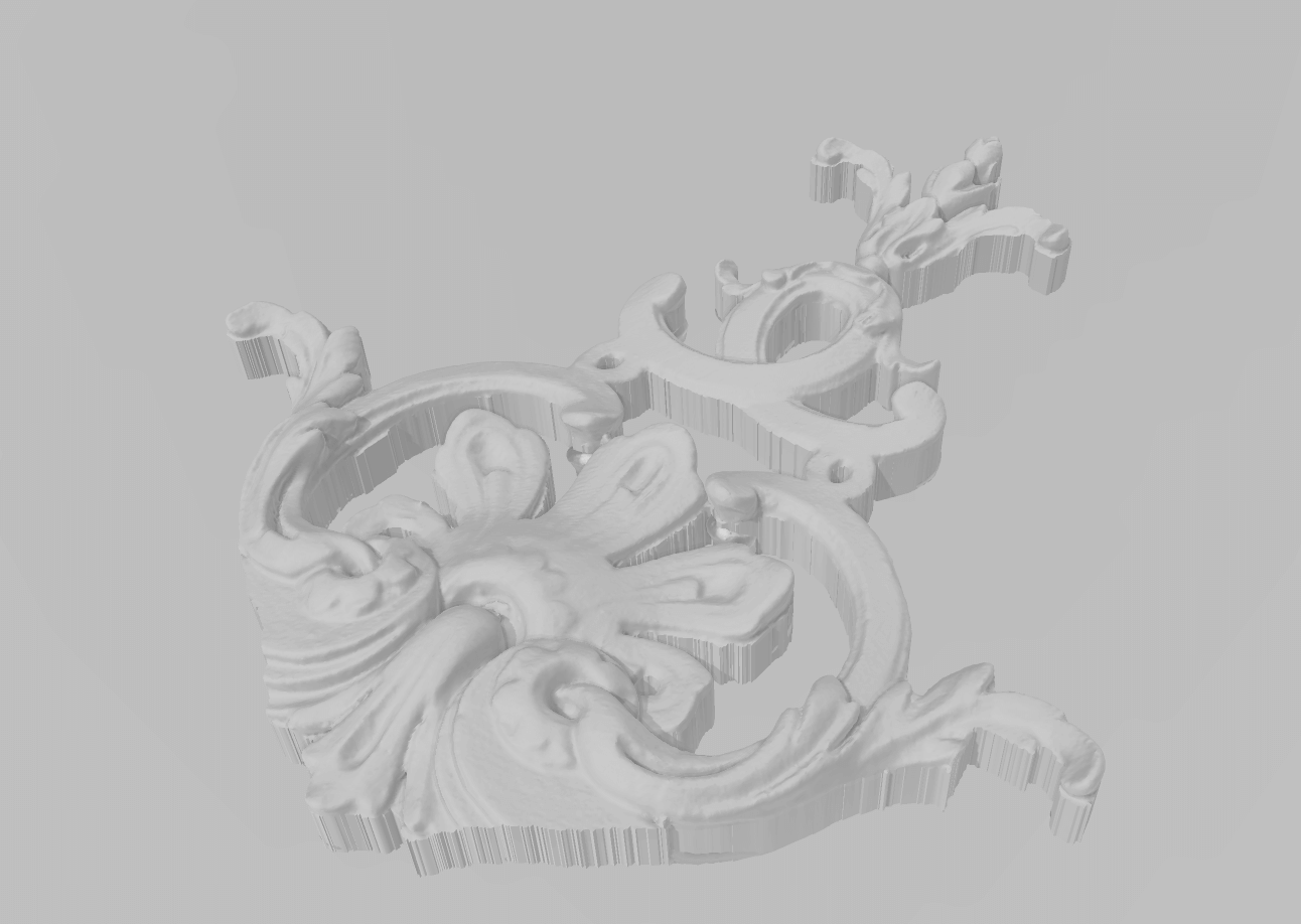 Rosace décorative imprimée en 3D, prototype ornemental, PAMI3D