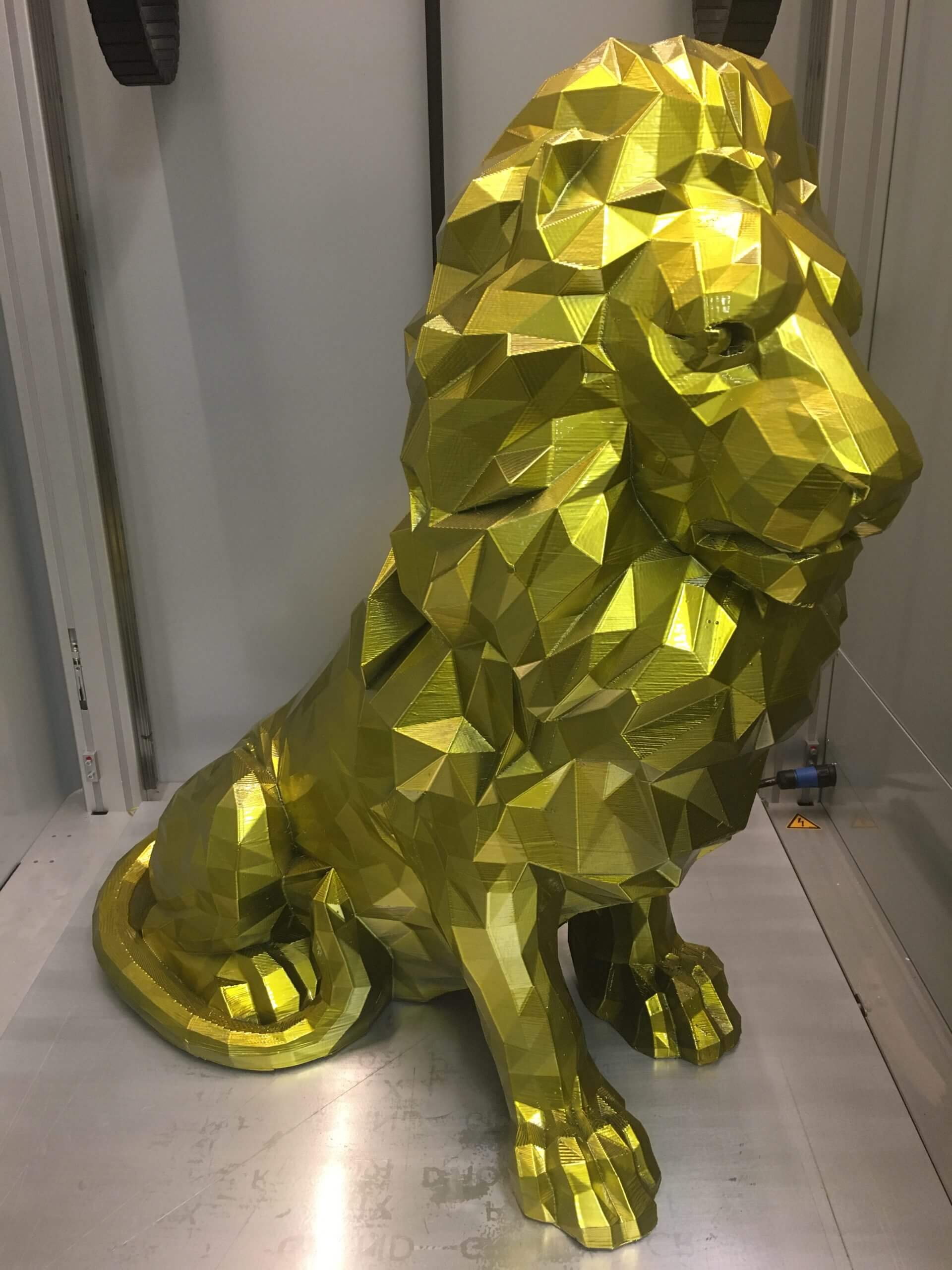 Lion décoration impression 3D grand format PAMI3D France