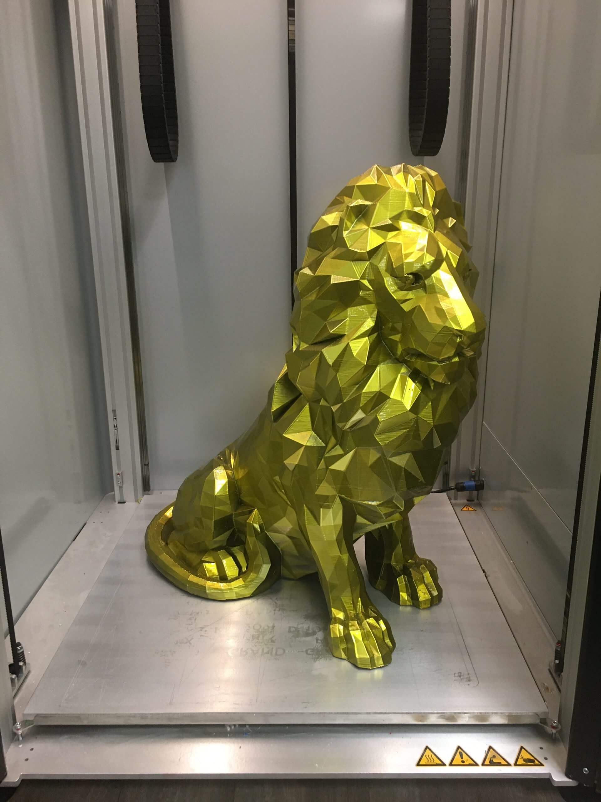 Lion impression 3D grand format atelier PAMI3D capacités 170 cm France