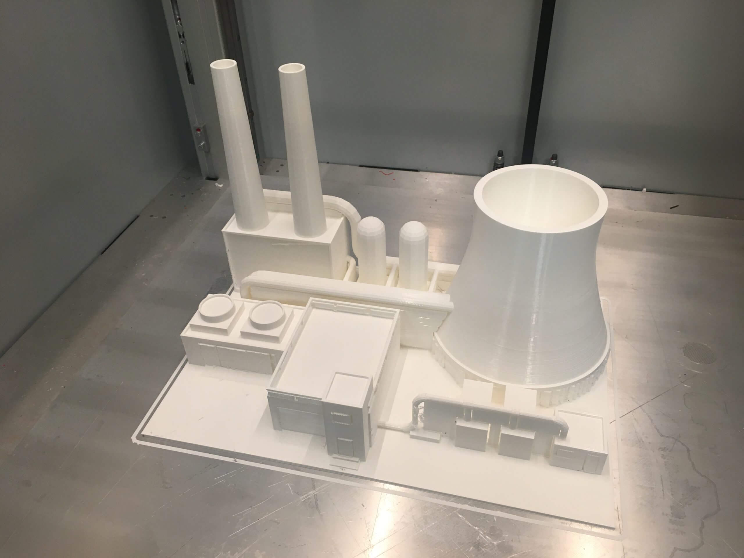 Maquette architecture industrielle centrale thermique PAMI3D