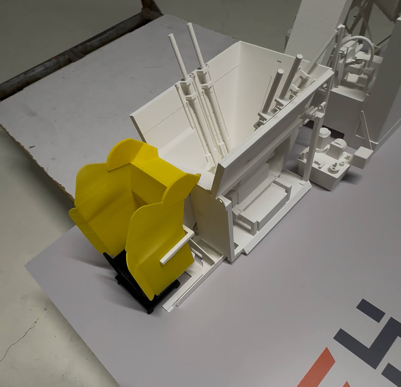 Maquette industrielle 3D processus manufacturier assemblage modulaire PAMI3D France