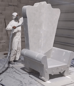Fauteuil géant impression 3D finitions peinture blanche professionnelle PAMI3D France