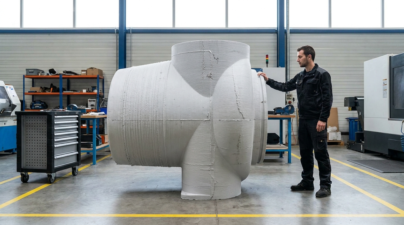 Prototype industriel FDM grand format PAMI3D 1m70 avec ingénieur référent échelle atelier Bonson Loire