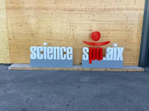 Lettrage 3D grand format Science Spol Aix, enseigne extérieure, PAMI3D